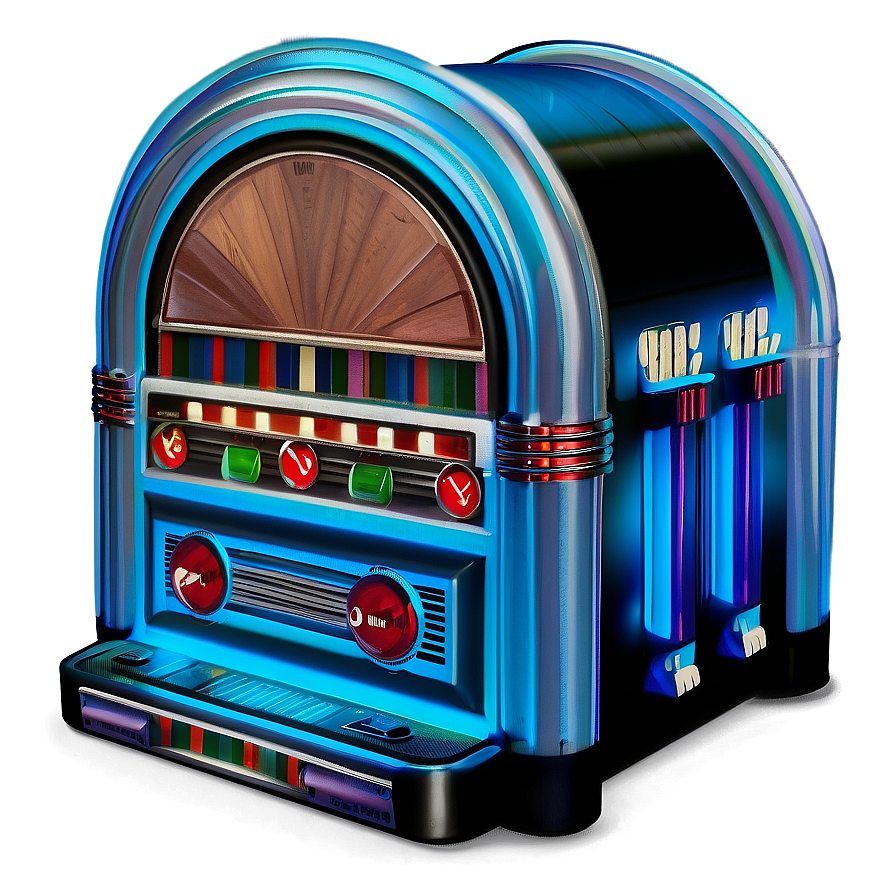 Jukebox With Vinyl Records Png Pga46 PNG Image