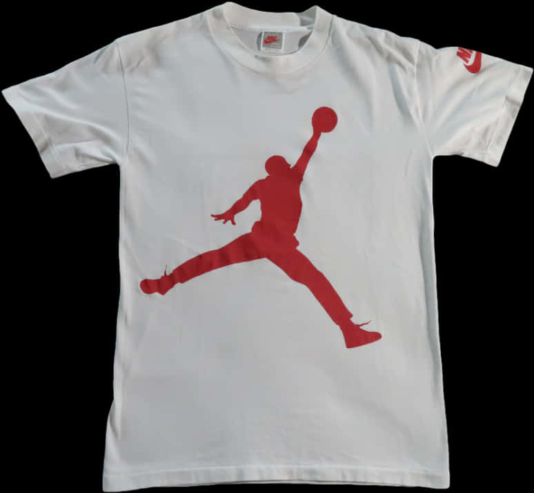 Jumpman Logo White Tshirt PNG Image