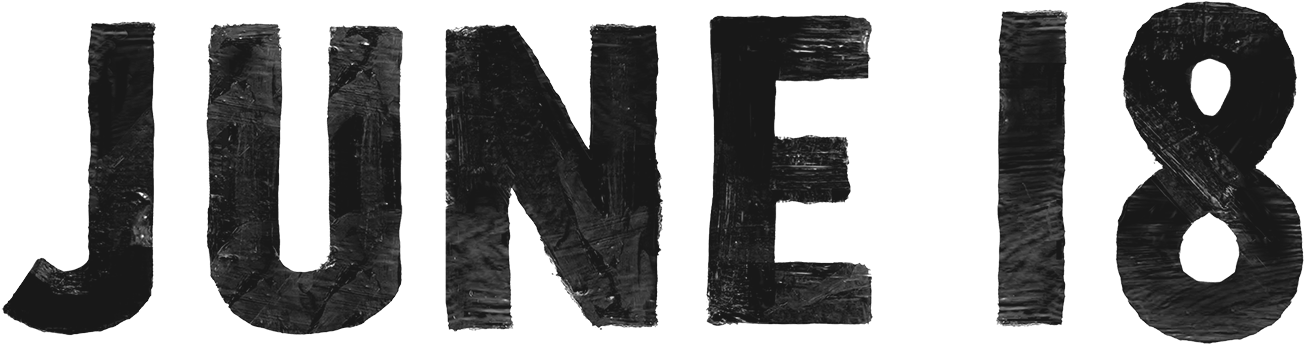 June18 Textured Black Font PNG Image