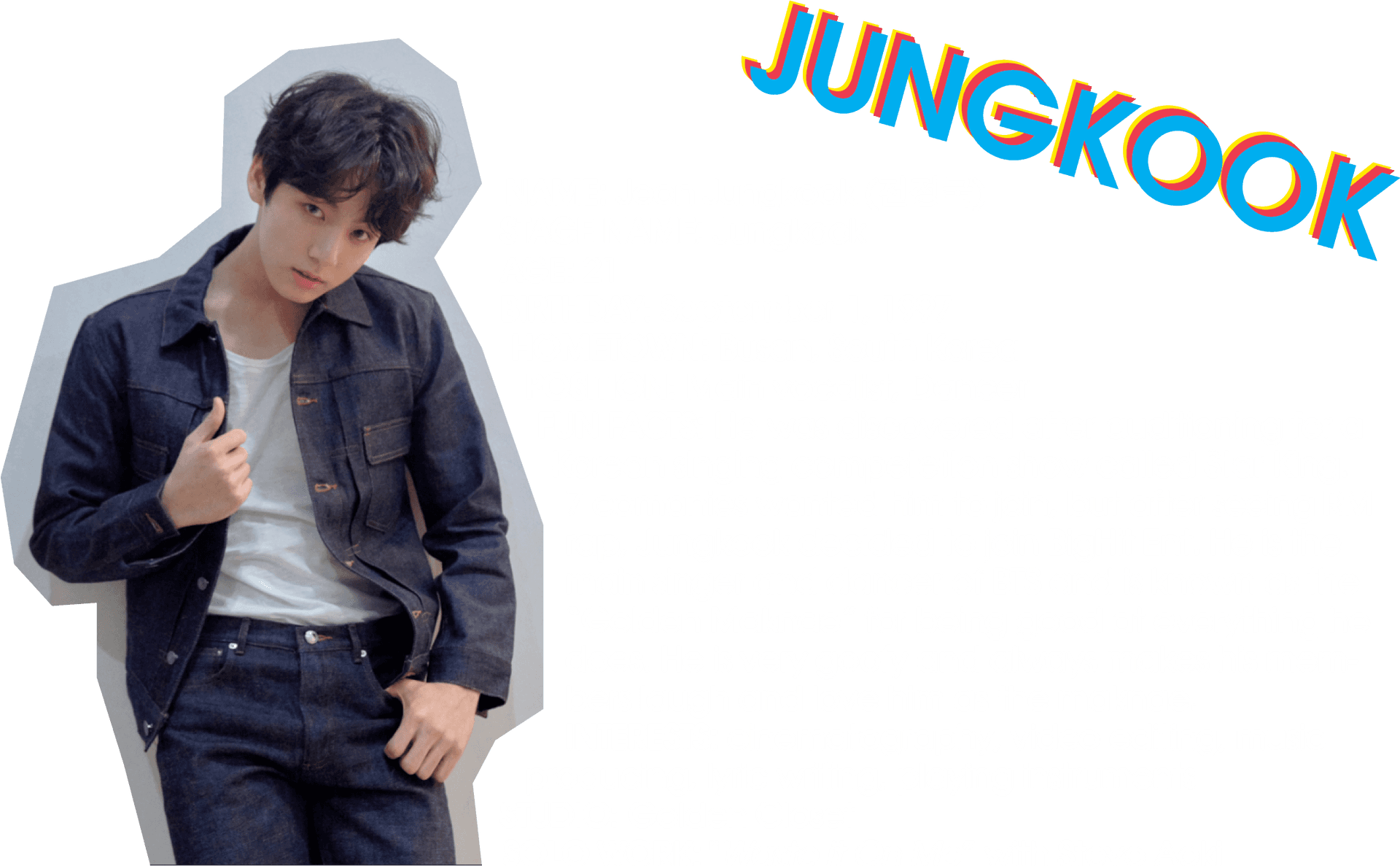 Jungkook B T S Profile Information PNG Image