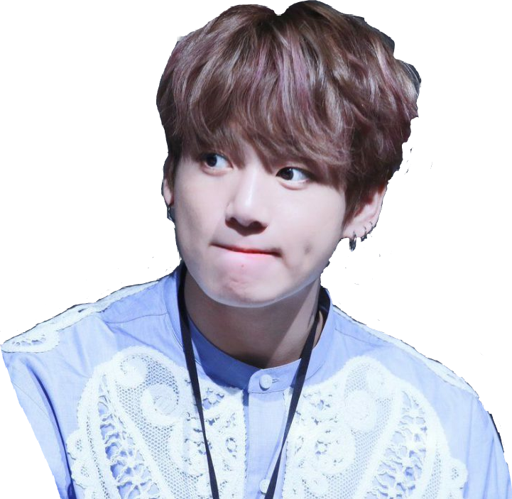 Jungkook Blue Lace Shirt PNG Image