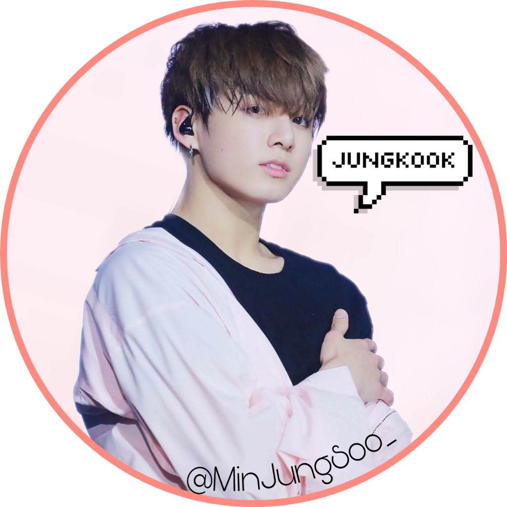 Jungkook Portraitin Peach Circle PNG Image