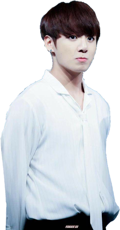 Jungkookin White Shirt PNG Image