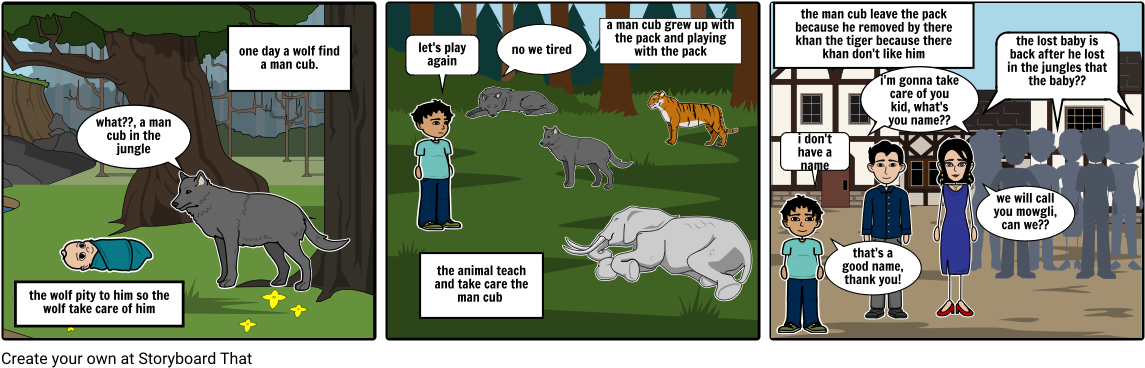 Jungle Adventure Comic Strip PNG Image