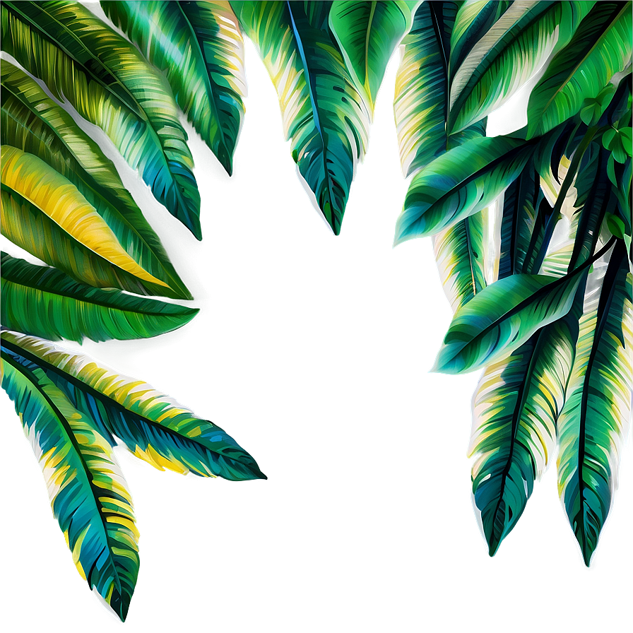 Jungle Leaf Border Png Lsx PNG Image