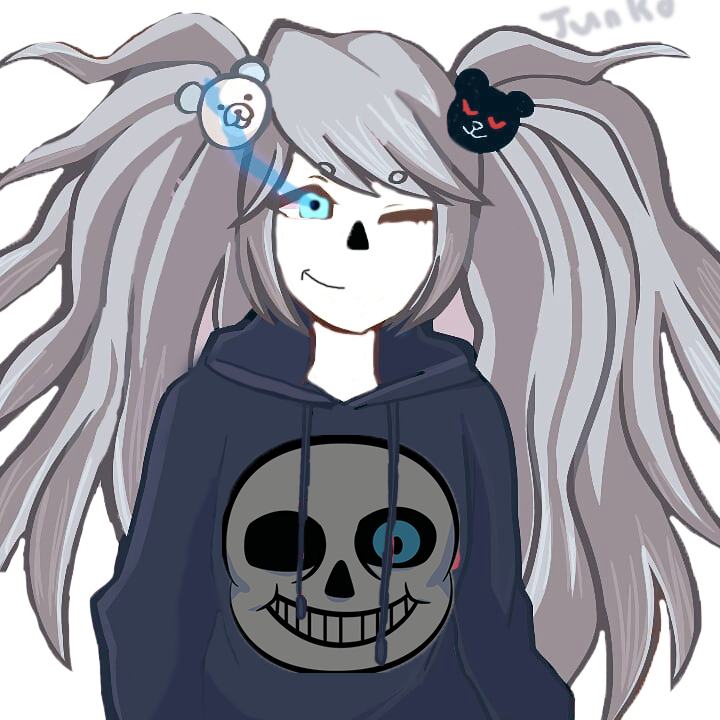 Junko Enoshima Sans Crossover Art PNG Image