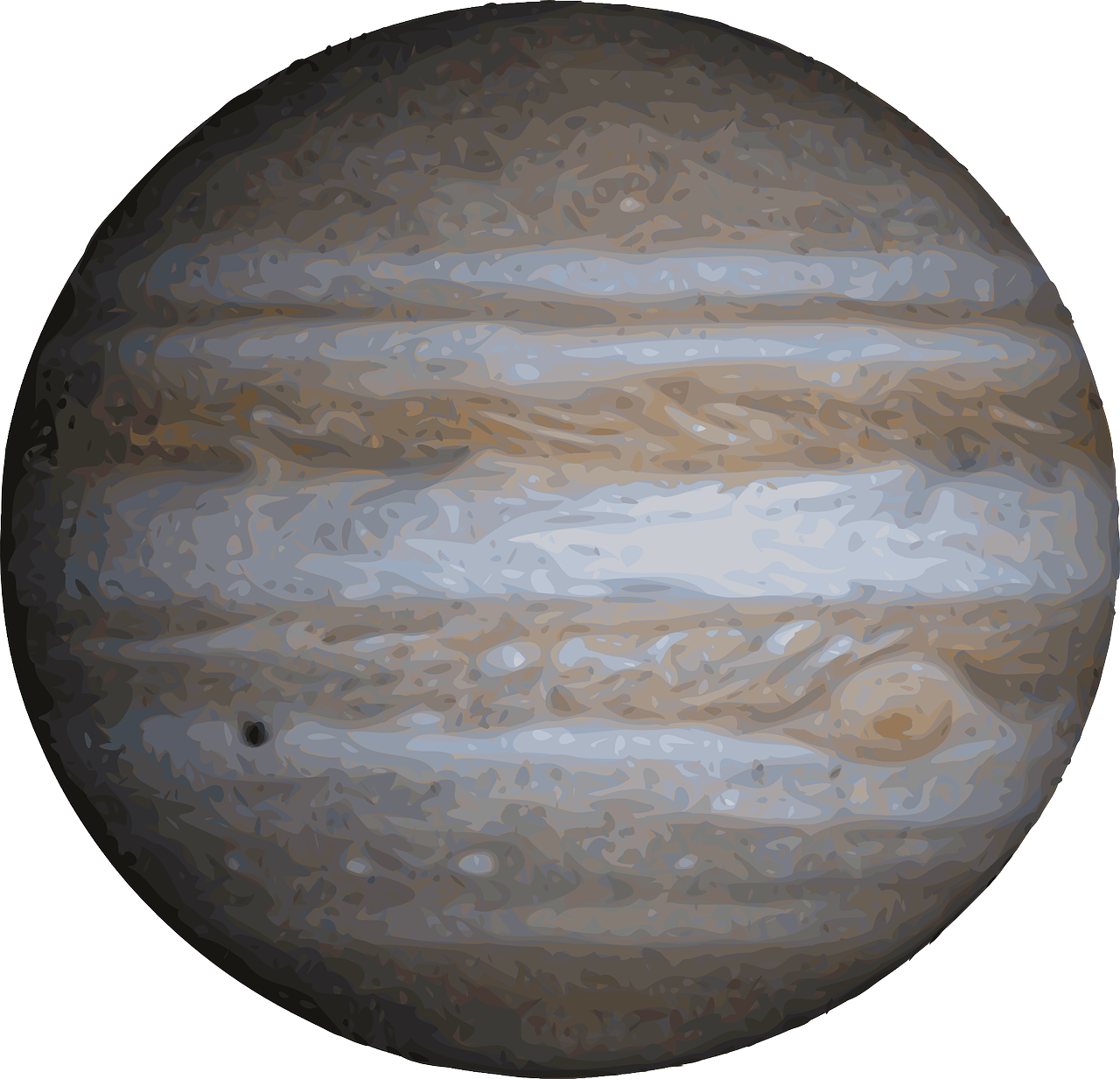 Jupiter Gas Giant Planet Illustration PNG Image