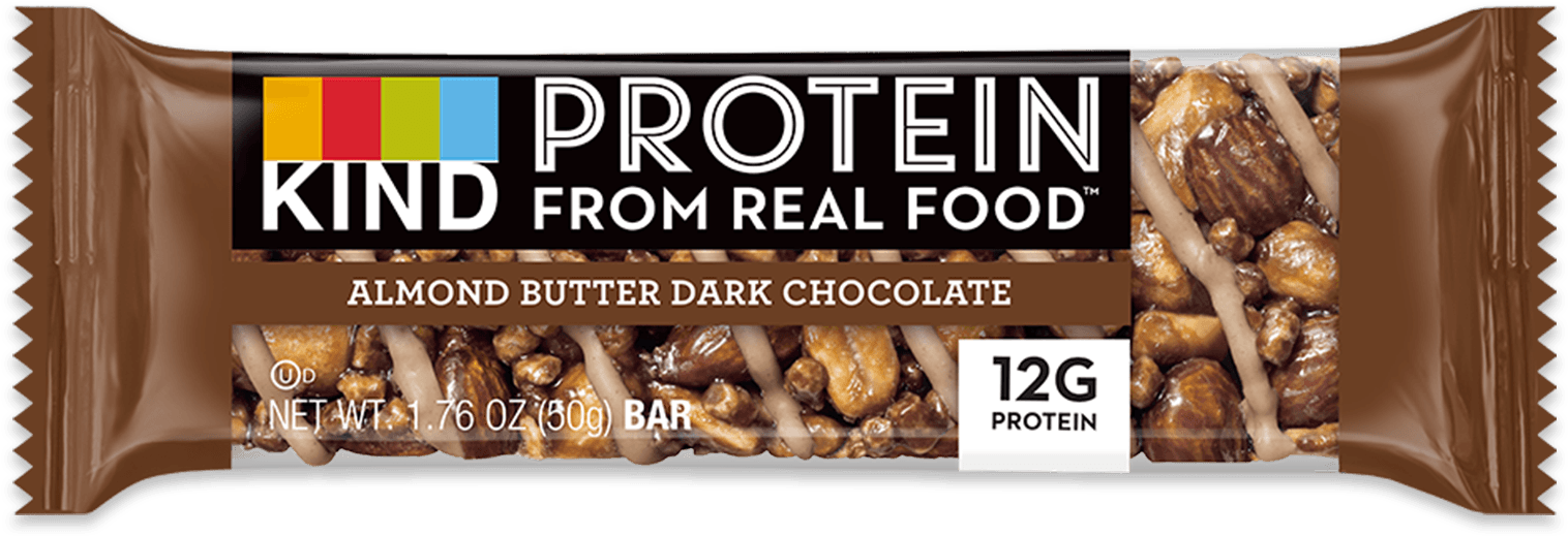 K I N D Protein Bar Almond Butter Dark Chocolate PNG Image