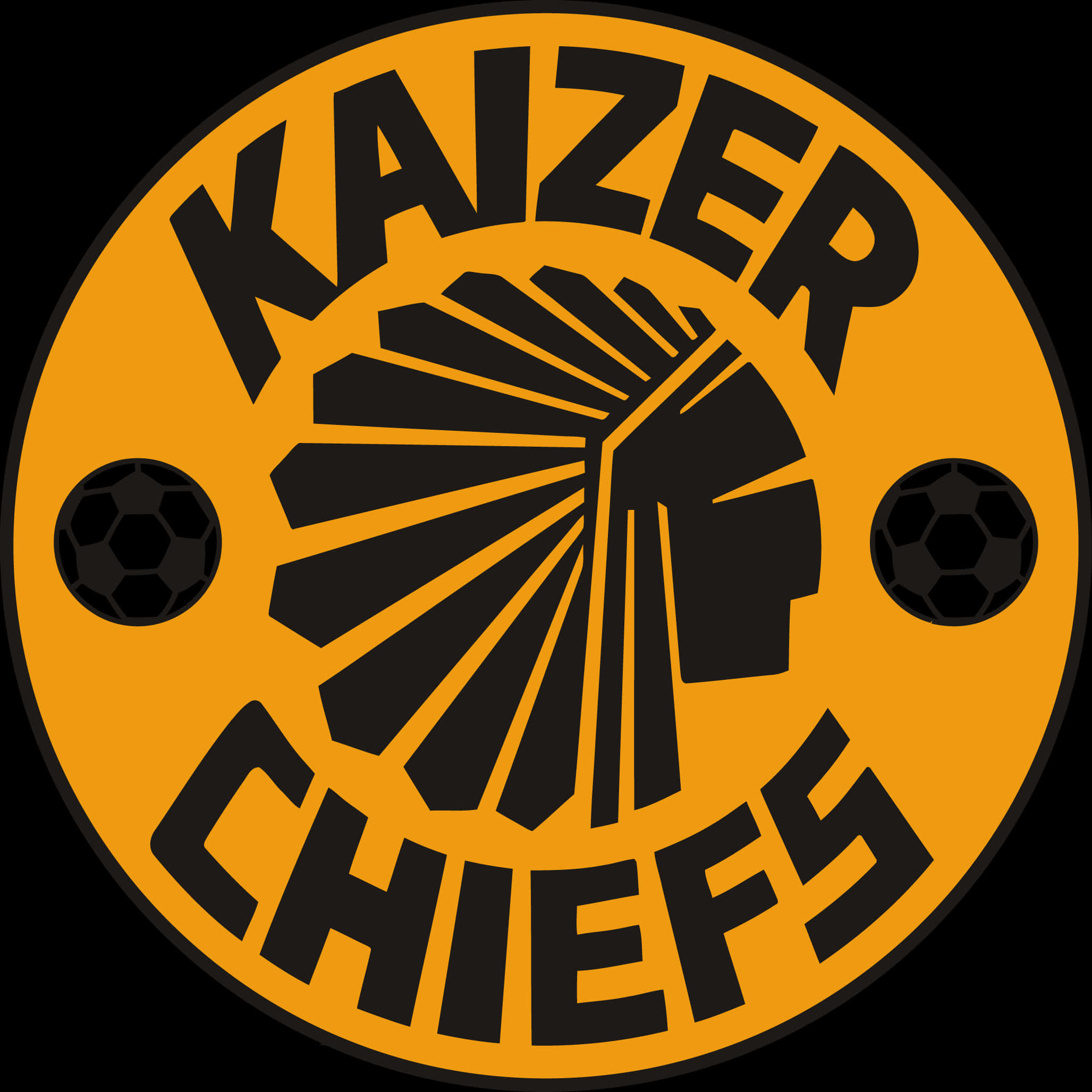 Kaizer Chiefs Logo Blackand Gold PNG Image