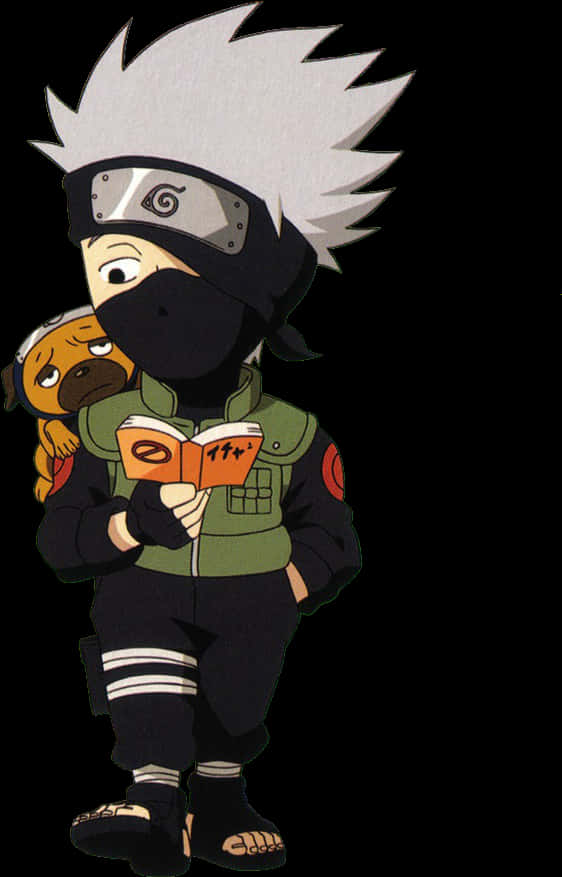 Kakashi Reading Icha Icha Paradise PNG Image