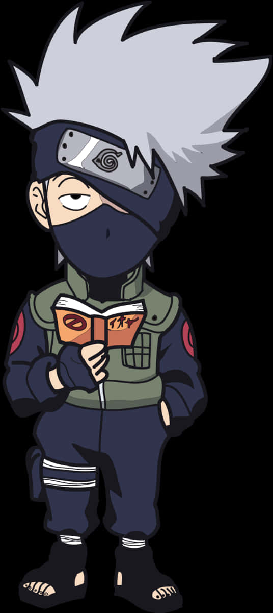 Kakashi_ Reading_ Icha_ Icha_ Paradise PNG Image