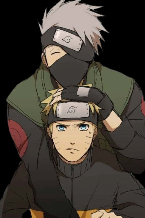 Kakashiand Naruto Anime Mentorship PNG Image