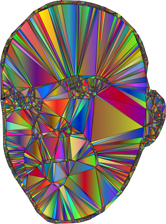 Kaleidoscopic Abstract Skull PNG Image