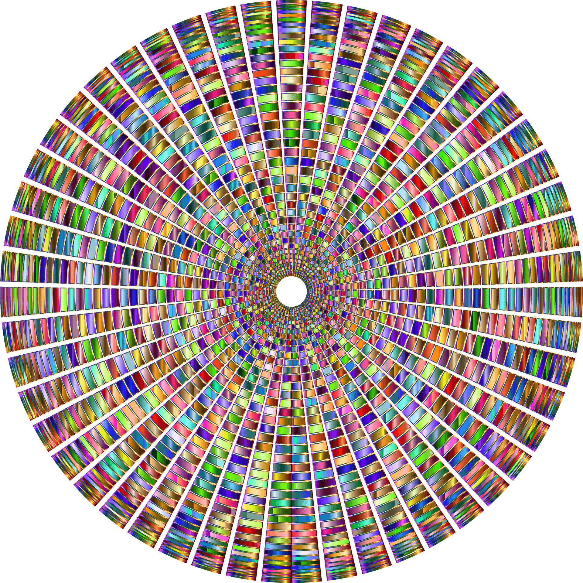 Kaleidoscopic Circle Pattern PNG Image