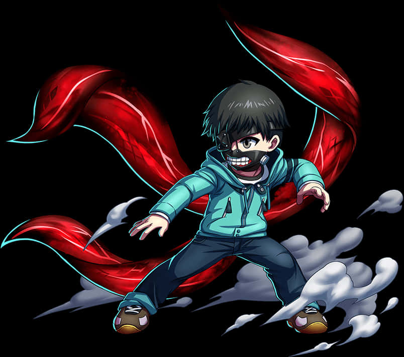 Kaneki Ken Transformed Anime Character PNG Image