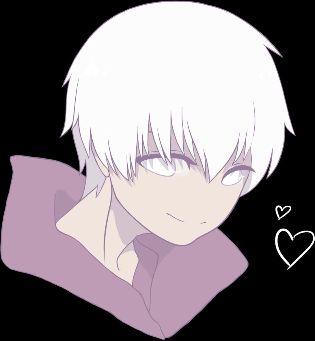 Kaneki Ken White Hair Portrait PNG Image