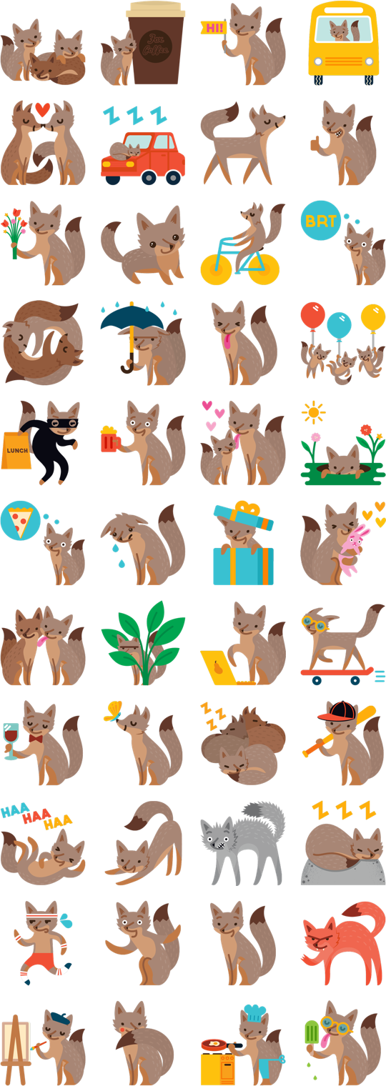 Kangaroo Emojis Collection PNG Image