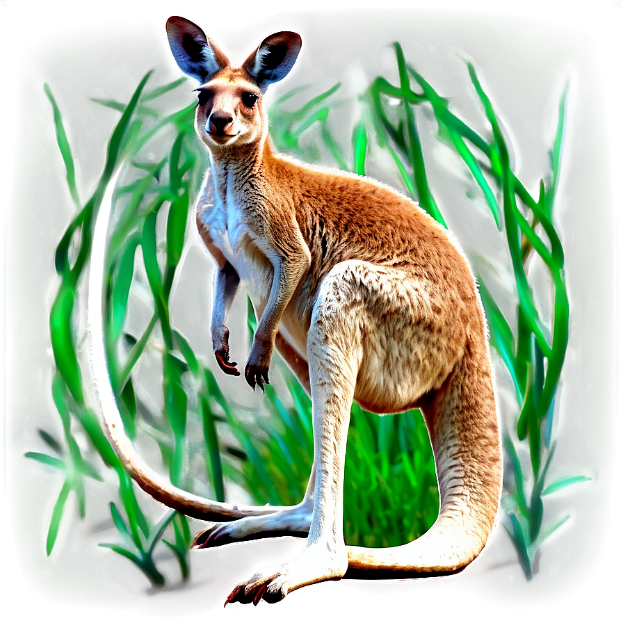 Kangaroo In Grassland Png Hvg99 PNG Image