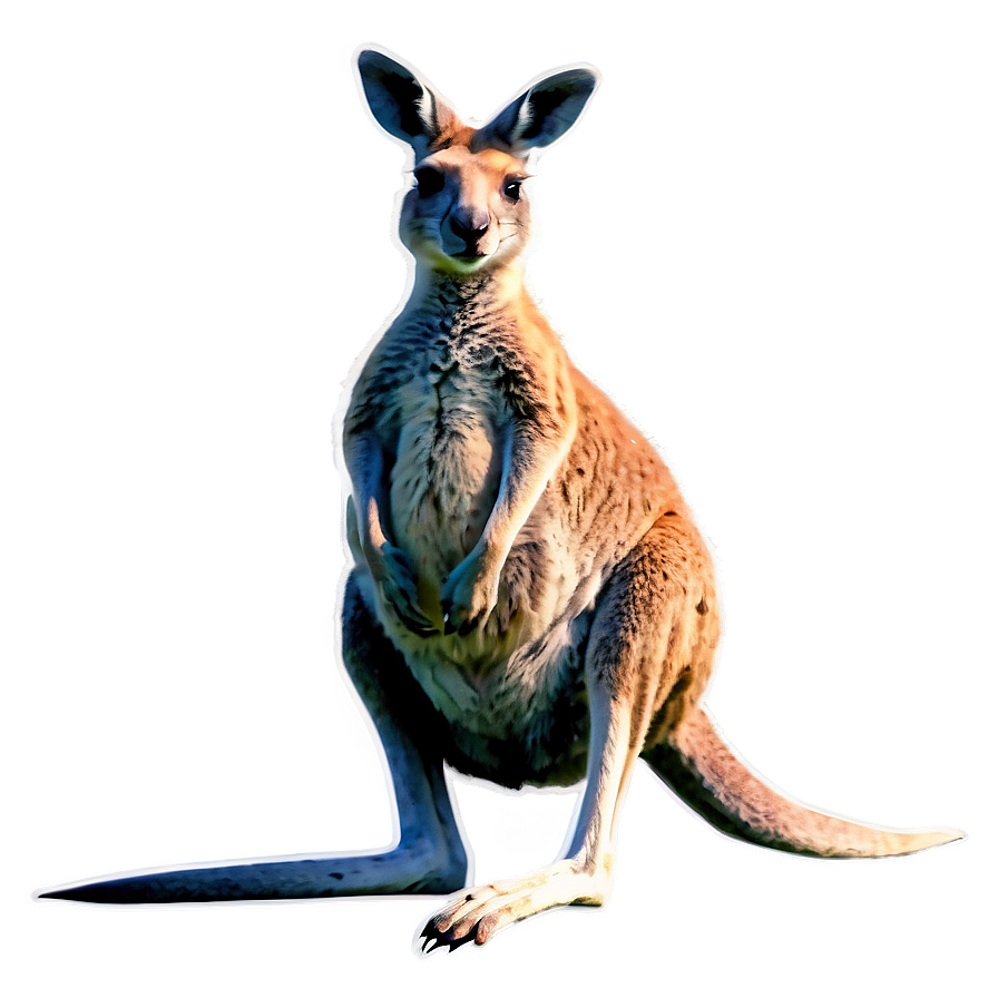 Kangaroo With Baby In Pouch Png Veq PNG Image