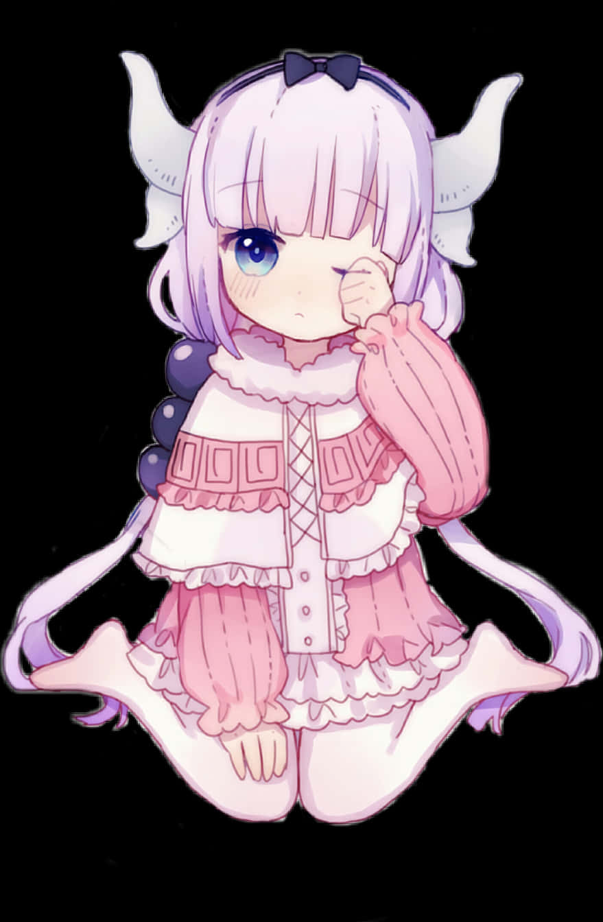 Kanna Kamui Anime Character PNG Image