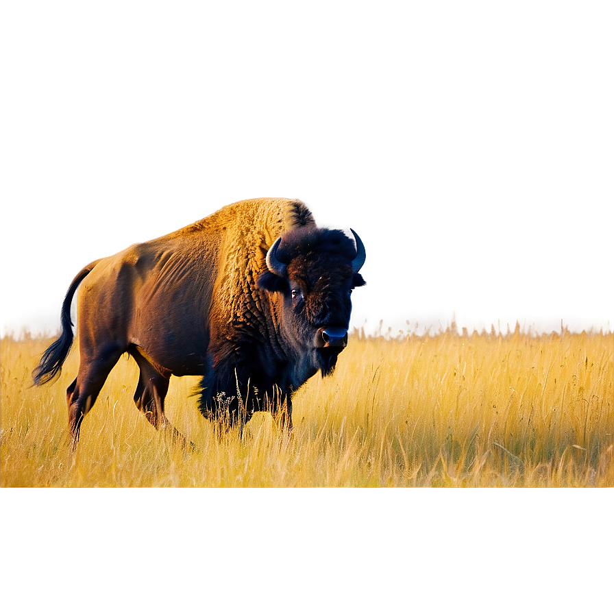 Kansas Bison On The Prairie Png 06202024 PNG Image