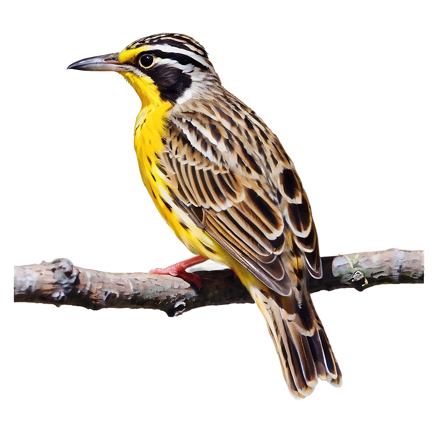 Kansas State Bird - Western Meadowlark Png Lkh90 PNG Image