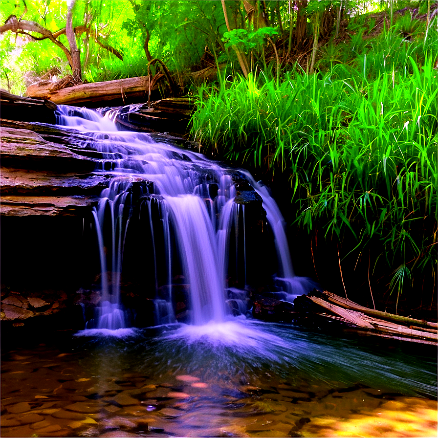 Kansas Waterfall In Flint Hills Png 06202024 PNG Image