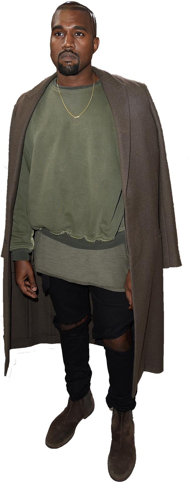 Kanye West Fashion Pose PNG Image