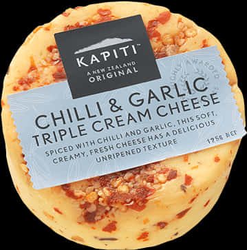 Kapiti Chilli Garlic Triple Cream Cheese PNG Image