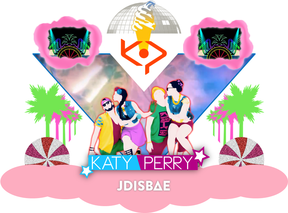 Katy Perry Pop Art Collage PNG Image