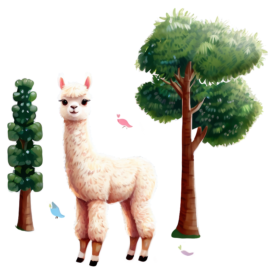 Kawaii Alpaca Png Spq71 PNG Image