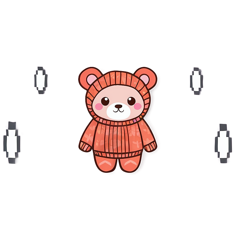 Kawaii Bear In Sweater Png Ckj PNG Image