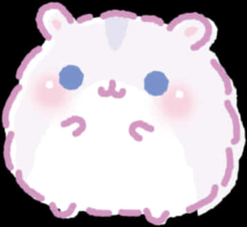 Kawaii Blush Cartoon Bear PNG Image