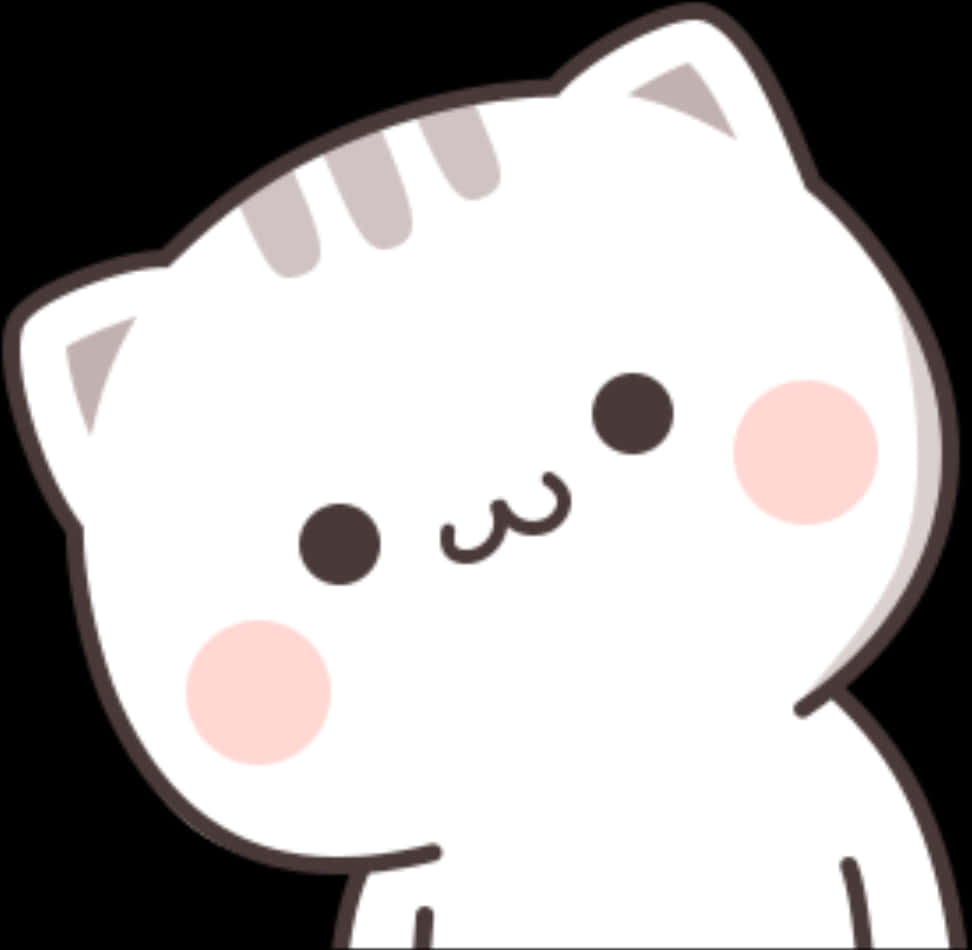 Kawaii Cat Sticker PNG Image