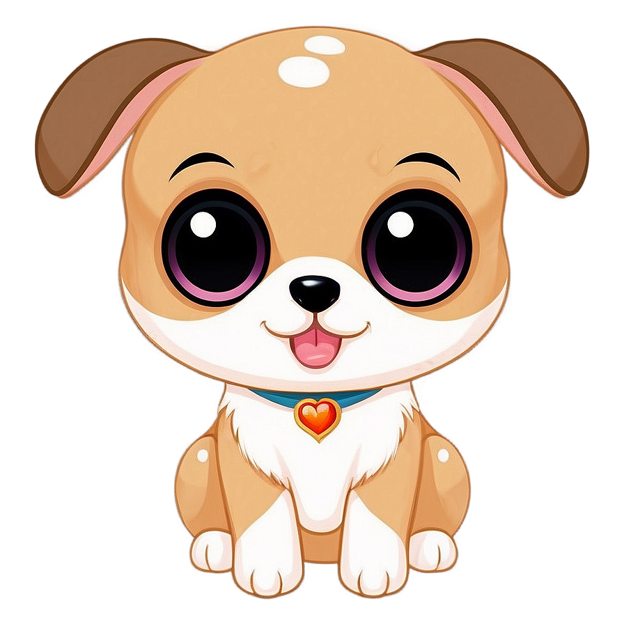 Kawaii Dog With Big Eyes Png Edl61 PNG Image