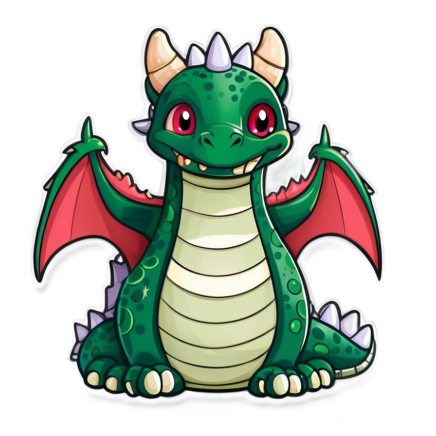 Kawaii Dragon Illustration Png 06262024 PNG Image