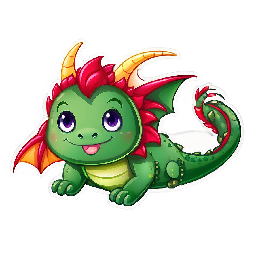 Kawaii Dragon Illustration Png 06262024 PNG Image