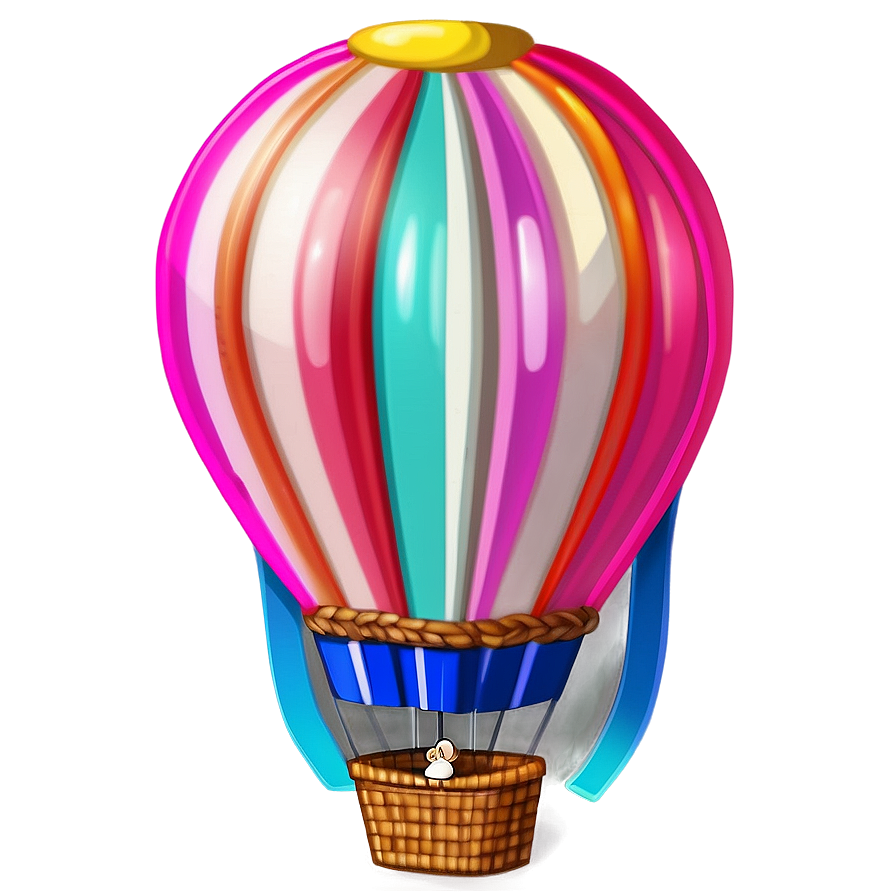 Kawaii Hot Air Balloon Png Aic PNG Image