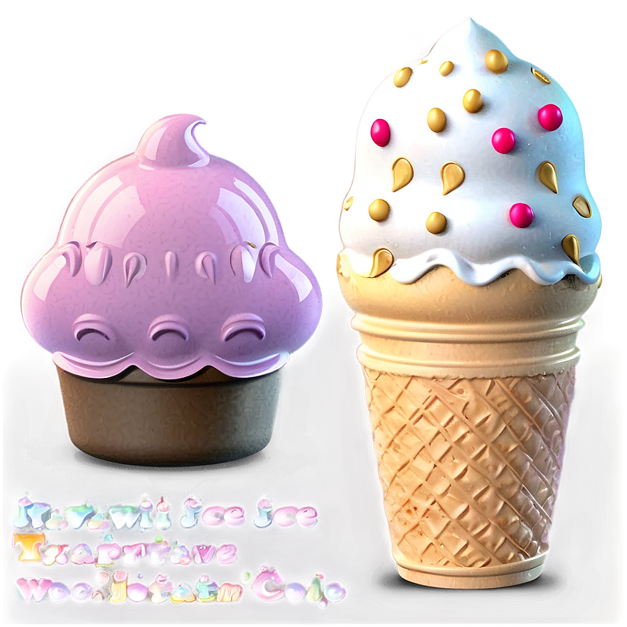 Kawaii Ice Cream Graphics Png Ncd PNG Image