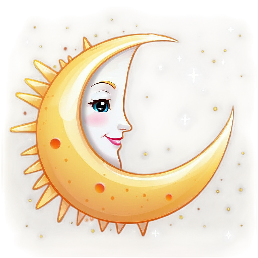 Kawaii Moon And Sun Png Vvi55 PNG Image