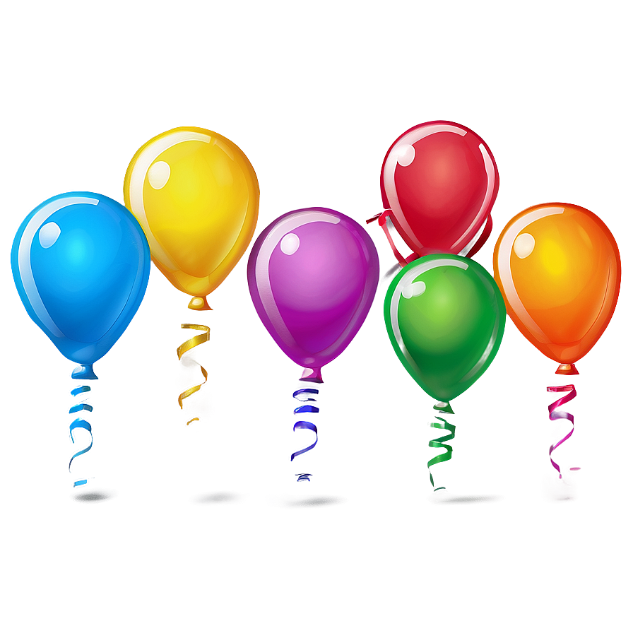 Kawaii Party Balloons Png Rqk71 PNG Image