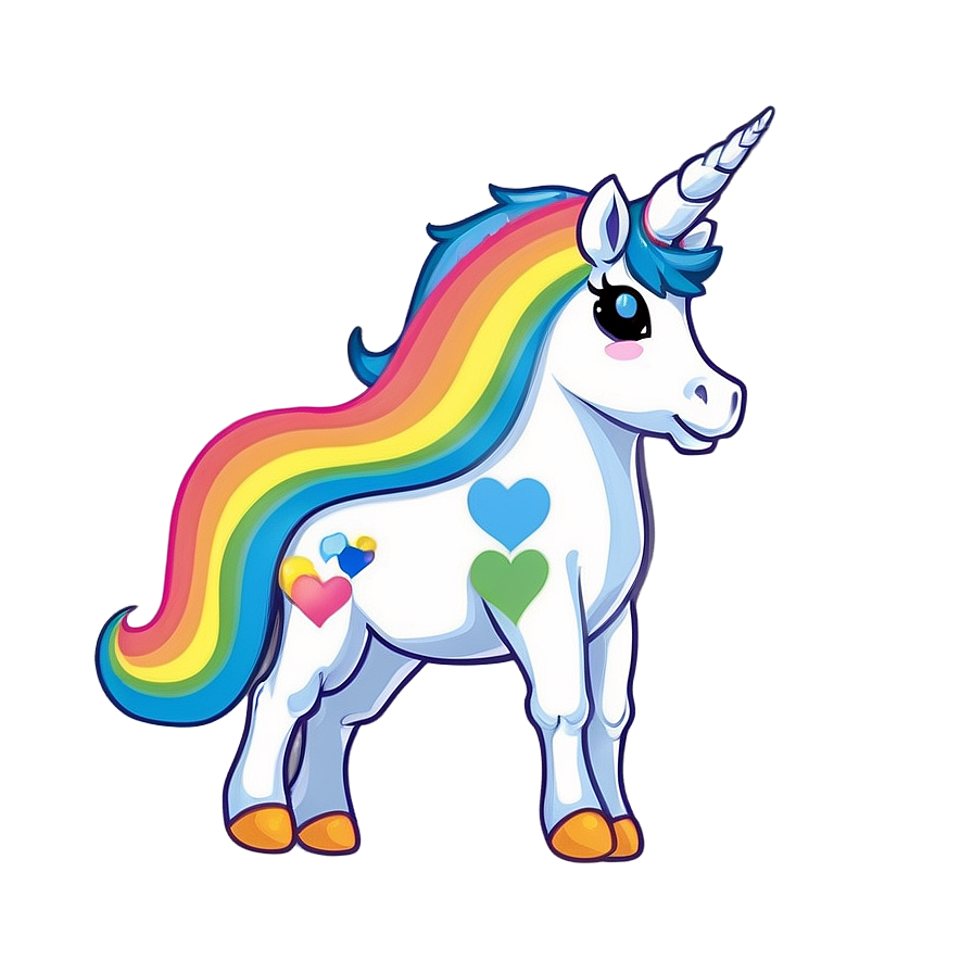 Kawaii Rainbow Unicorn Png Iqq28 PNG Image