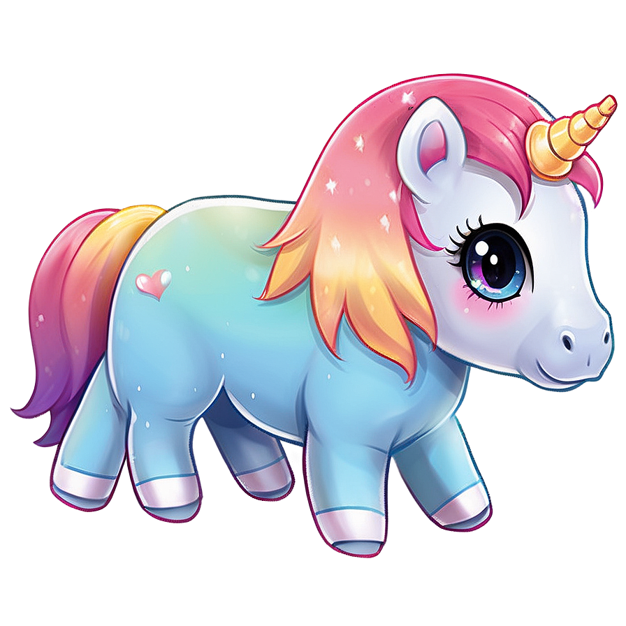 Kawaii Rainbow Unicorn Png Kpc18 PNG Image