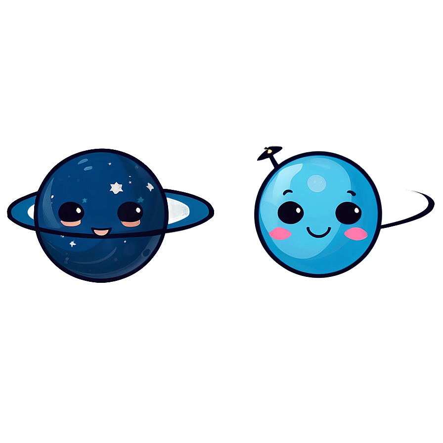 Kawaii Space Planets Png Mmi PNG Image