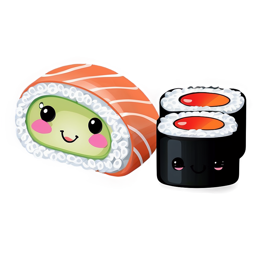 Kawaii Sushi Set Png Fyk PNG Image