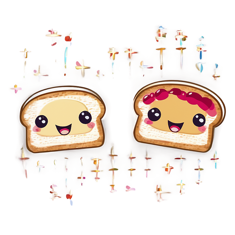 Kawaii Toast And Jam Png Avs47 PNG Image