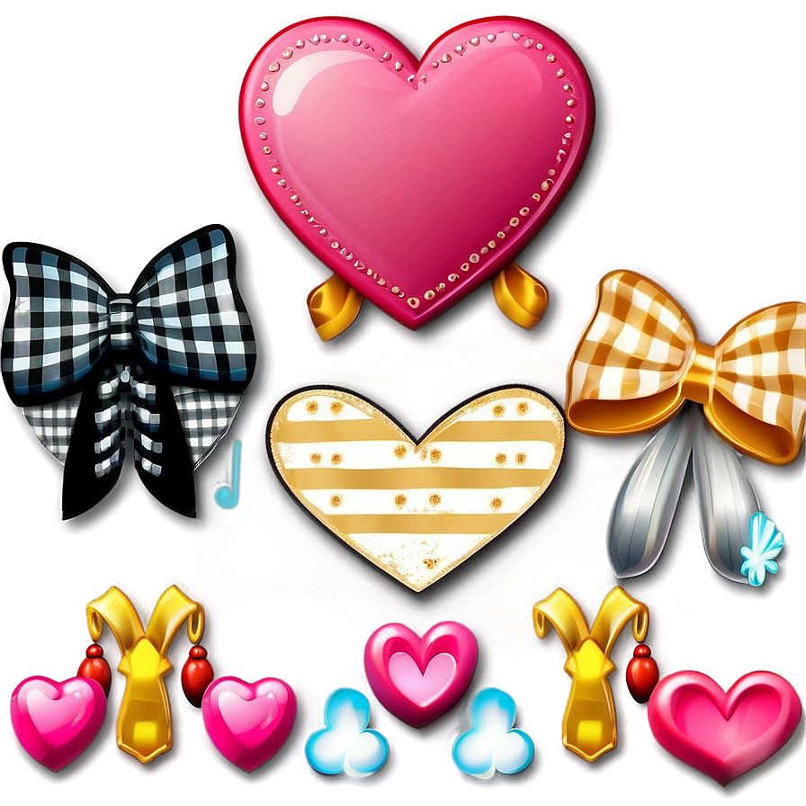 Kawaii Valentine Hearts Png Sto34 PNG Image