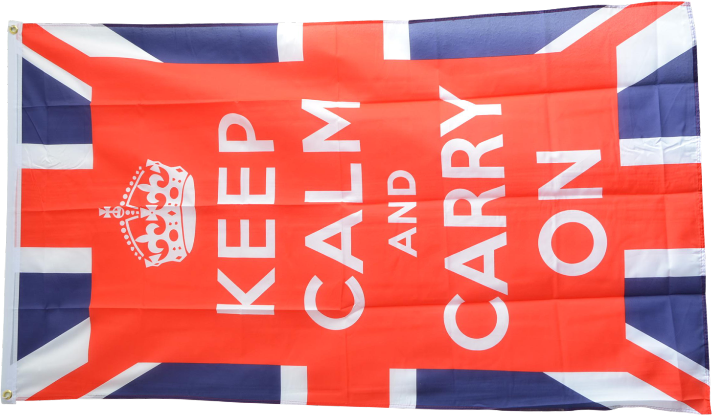 Keep Calm Carry On Union Jack Flag PNG Image