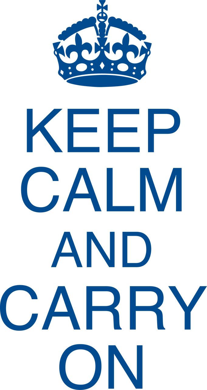 Keep Calmand Carry On Poster PNG Image