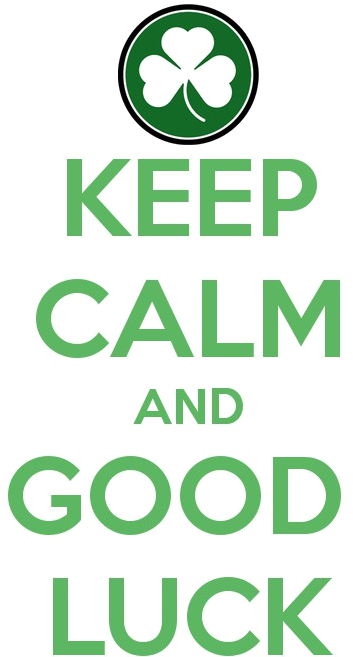 Keep Calmand Good Luck Poster PNG Image